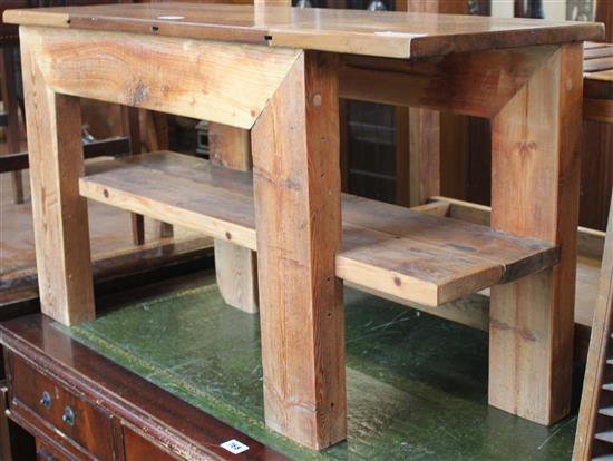 Reclaimed parquet floor coffee table